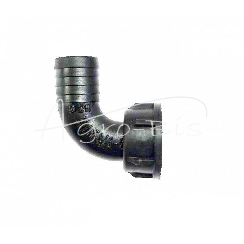 5 vnt - Alkūninė jungtis skysčio perpildymo vamzdeliui iš FI-25 purkštuvo skirstytuvo į baką - RD/RF 3/5-28