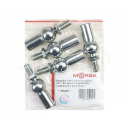 5 vnt - Ašinė stūmimo rutulinė jungtis DIN 71802, sriegis 2 x M8 MORGA , - 7180208P