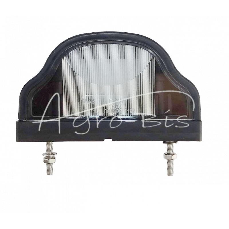 5 vnt - Mažas numerio ženklo žibintas, 70 mm atstumas tarp varžtų, W71, 12/24 V, lemputė su laidu - 406