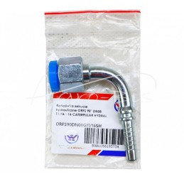 5 vnt - Hidraulinis antgalis ORFS 90° DN08 11/16 - 16 CATERPILLAR Premium PZL HYDRAL - ORFS90DN08G11/16SH