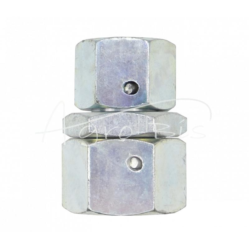 5 vnt - Jungtis - hidraulinė jungtis - tiesi, vidinė AA sriegio, M22x1.5 - M16x1.5 su 2 veržlėmis - KZAA13/08