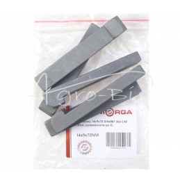 5 vnt - Nosies pleištas 14x9x70 DIN6887 plienas C45 MORGA - 14x9x70NM