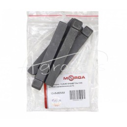 5 vnt - Nosies pleištas 12x8x80 DIN6887 plienas C45 MORGA - 12x8x80NM