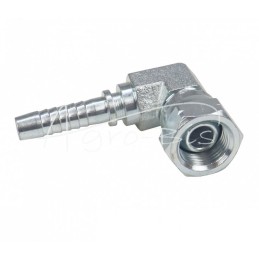 5 vnt - Hidraulinė jungtis DKR 90° DN08 3/8" kompaktiška kaltinė Premium HYDRAL - DKR90DN08G3/8KH