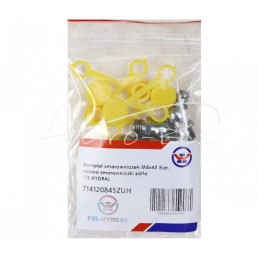 5 vnt - M8x45 tepalo antgalių rinkinys, 5 vnt., geltonas tepalo antgalio dangtelis PZL HYDRAL - 714120845ZUH