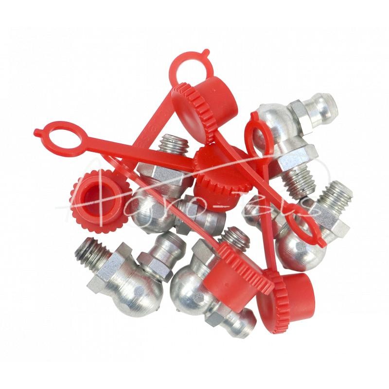 5 vnt - M6x90 tepalo antgalių rinkinys, 5 vnt., raudonas tepalo antgalio dangtelis PZL HYDRAL - 714120690CH