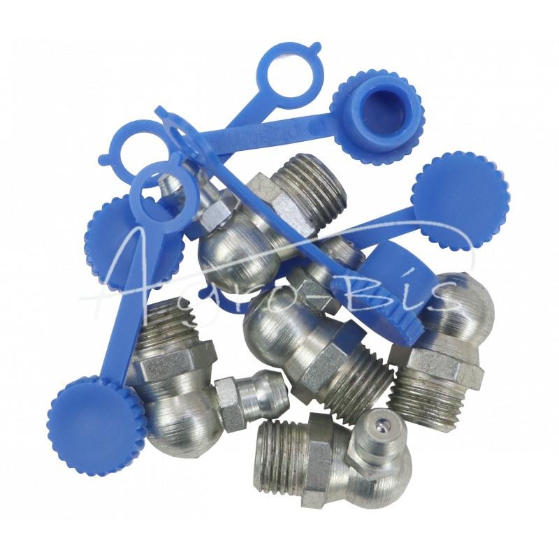 5 vnt - M10x90 tepalo antgalių rinkinys, 5 vnt., mėlynas tepalo antgalio dangtelis PZL HYDRAL - 714121090NH