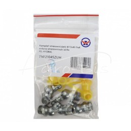 5 vnt - Tepimo antgalių rinkinys M10x45 5 vnt., tepalo antgalio dangtelis geltonas PZL HYDRAL - 714121045ZUH