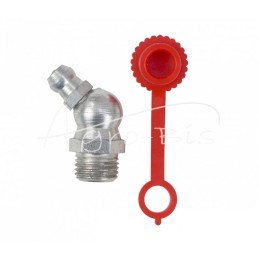 5 vnt - Tepimo antgalių rinkinys M10x45 5 vnt., raudonas tepalo antgalio dangtelis PZL HYDRAL - 714121045CH