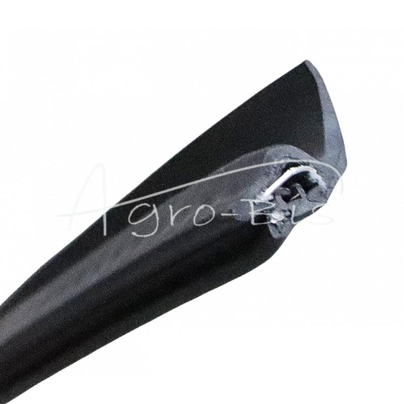 5 vnt - T49 EPDM 60ShA sustiprinta užspaudžiamojo krašto sandarinimo juosta su išlenkta briauna - T49