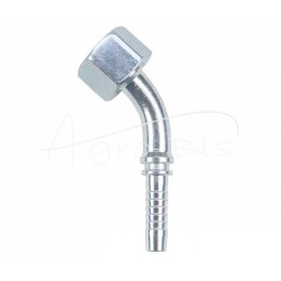 5 vnt - Metrinis kampinis užspaudžiamas antgalis, vidinis sriegis DKOL 45° DN10 15L M22x1.5 HYDRAL - DKOL45DN10M22x1.5SH