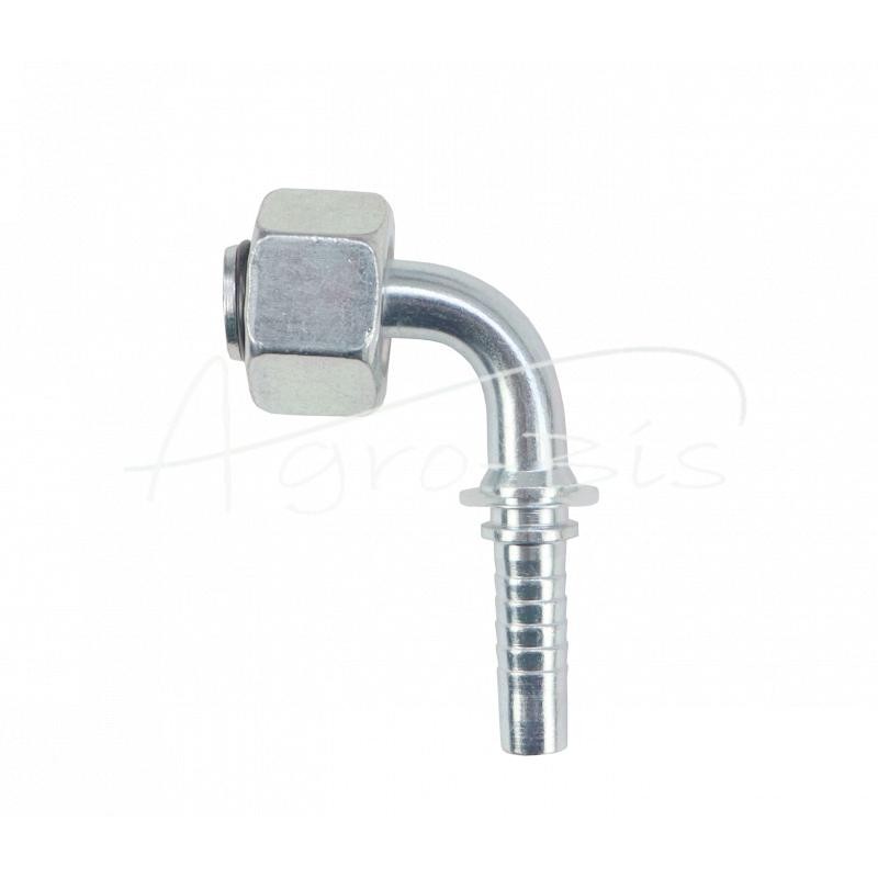 5 vnt - Užlenkiamas antgalis metrinis kampinis vidinis sriegis DKOL 90° DN10 16L M22x1.5 Premium HYDRAL - DKOL90DN10M22x1.5H