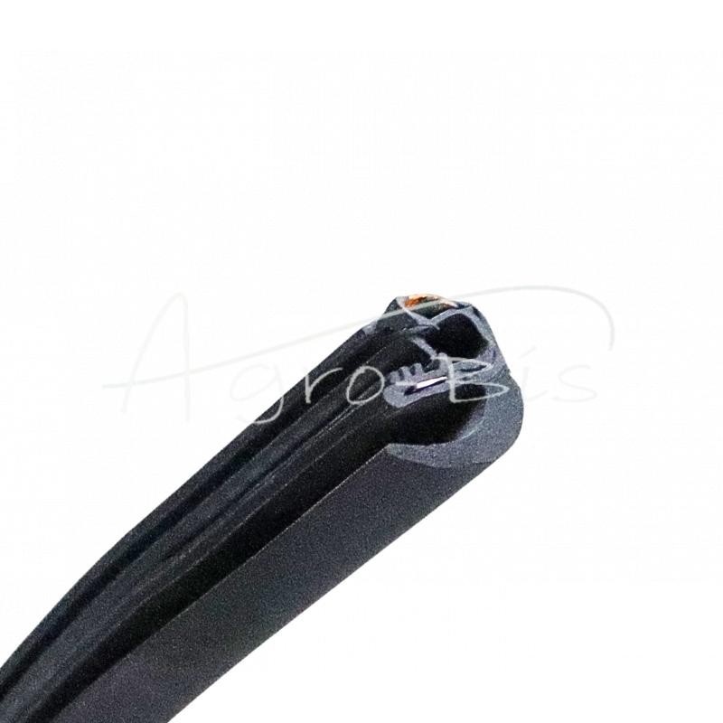 5 vnt - SB EPDM 60ShA sustiprinta užspaudžiamojo krašto sandarinimo juosta su išlenkta briauna - SB