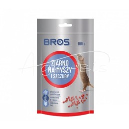 10 vnt - Grūdų nuodai, pelių ir žiurkių nuodai, 100 g, vienkartinis pakelis, Bros. - 1963B