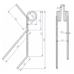 10 vnt - Dvipusis Poznanės lenkiškos sėjamosios pirštas - 304330003