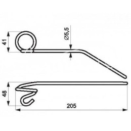 10 vnt - Reel finger 650500.0 Claas kombainas - 650500