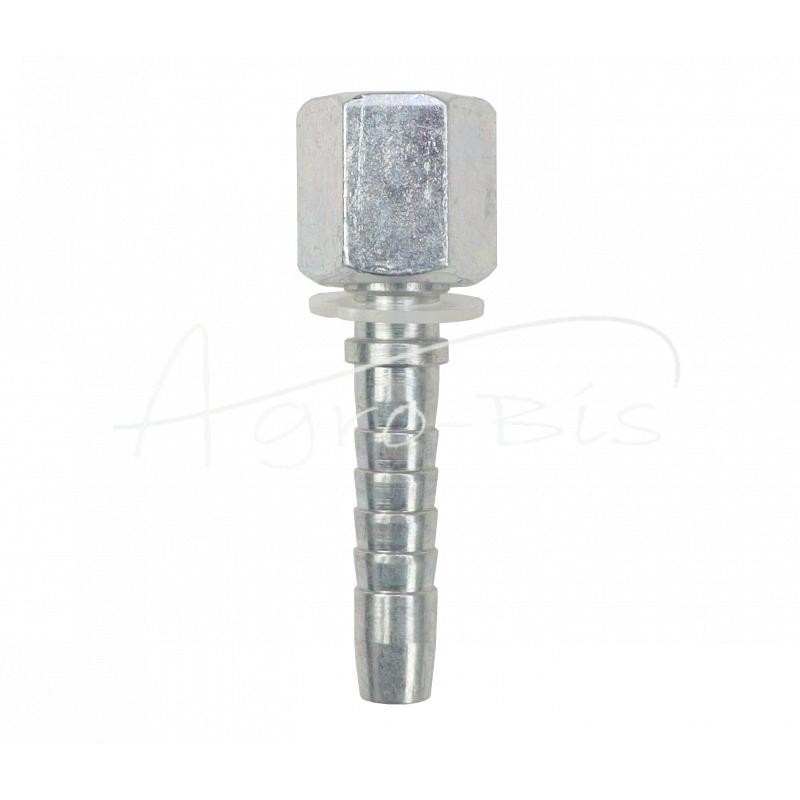 10 vnt - Užspaudžiamas antgalis metrinis tiesus vidinis sriegis M12X1.5 raktas 14 mm DKOL DN06 Premium HYDRAL - DKOLDN06M12x1,