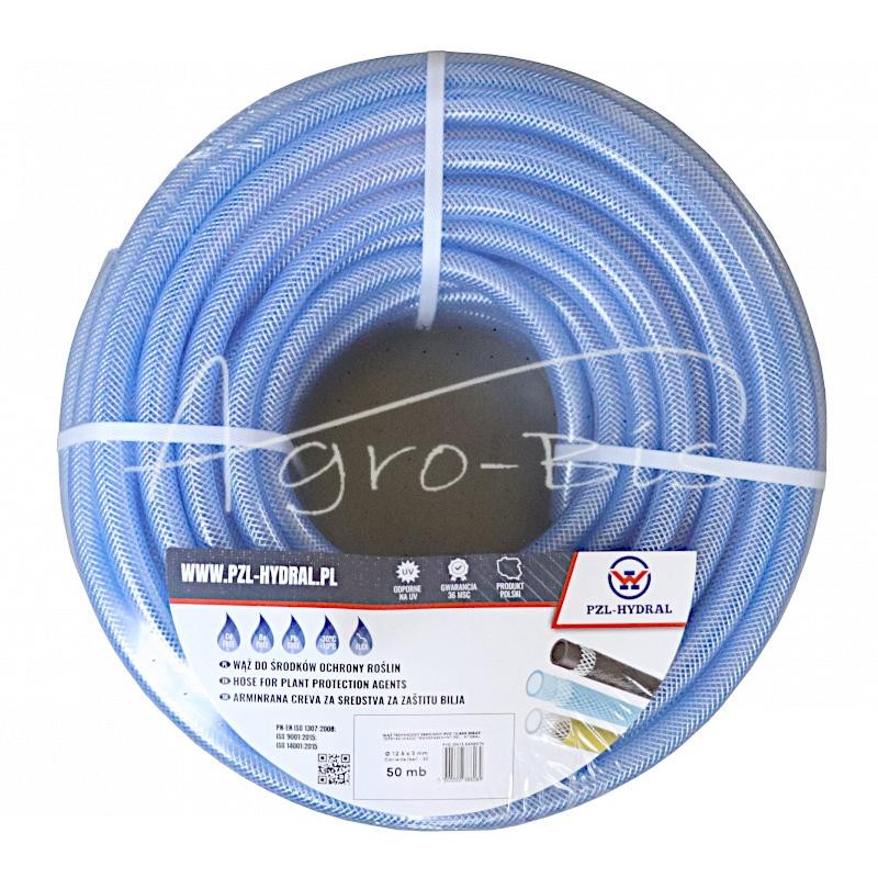 10 vnt - Sustiprinta PVC techninė žarna 12,5X3 20bar skaidri PZL - HYDRAL - PVCDN12.5X3SOTH