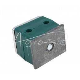 10 vnt - Dvigubas polipropileno laikiklis 6 mm skersmens vamzdžiams ir kabeliams, komplektuojamas su šešiakampiais varžtais - RB