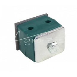 10 vnt - Dvigubas polipropileno laikiklis 6 mm skersmens vamzdžiams ir kabeliams, komplektuojamas su šešiakampiais varžtais - RB