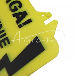 10 vnt - Įspėjamasis ženklas apie elektrinę tvorą - 194501T