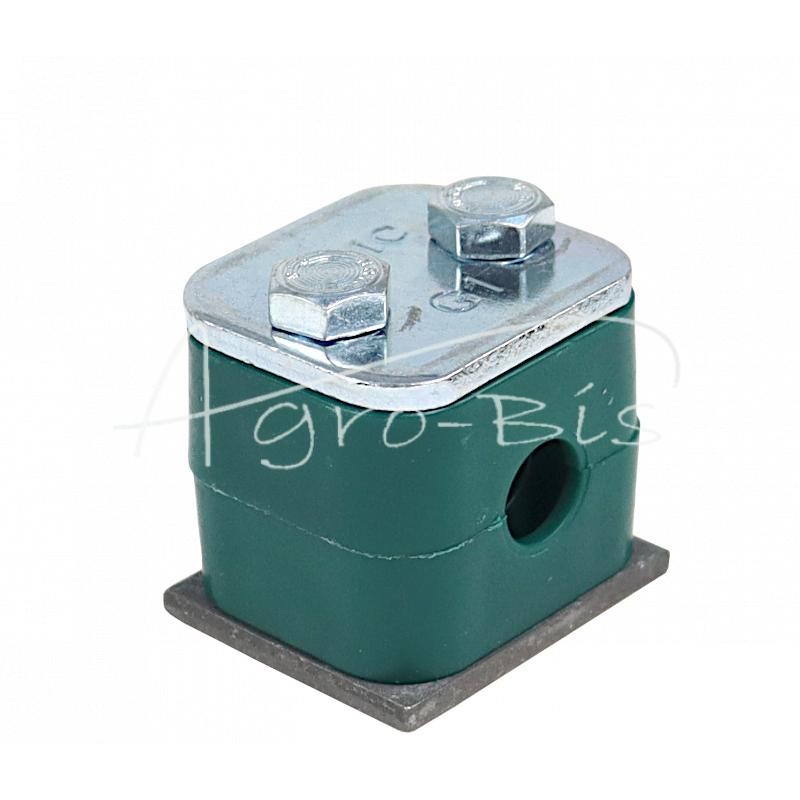 10 vnt - Vienas polipropileno laikiklis vamzdžiams ir kabeliams FI-10mm, komplektuojamas su šešiakampiais varžtais - RAP1X10MM