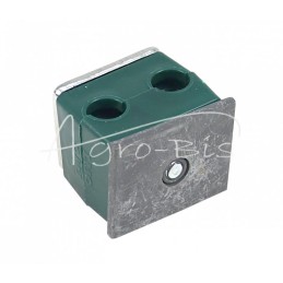 10 vnt - Dvigubas polipropileno laikiklis 10 mm skersmens vamzdžiams ir kabeliams, komplektuojamas su šešiakampiais varžtais - R