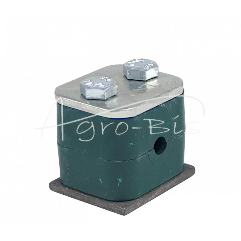 10 vnt - Vienas polipropileno laikiklis 6 mm skersmens vamzdžiams ir kabeliams, komplektuojamas su šešiakampiais varžtais - RBP0