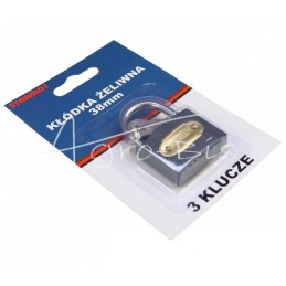 10 vnt - Grūdinto ketaus spyna 38 mm - KZ38