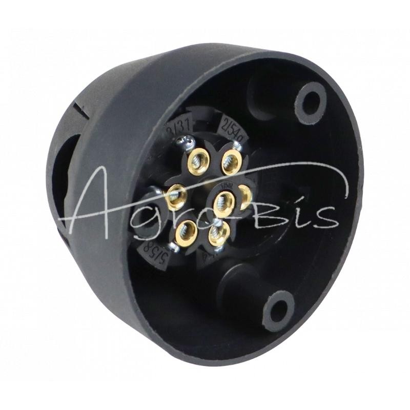 10 vnt - 7 kontaktų plastikinis elektros lizdas - G7I