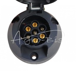 10 vnt - 7 kontaktų plastikinis elektros lizdas - G7I