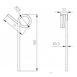 10 vnt - Claas savikrovės priekabos surinkimo dantys - 9317031