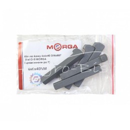 10 vnt - Nosies pleištas 6x6x40 DIN6887 plienas C45 MORGA - 6x6x40NM