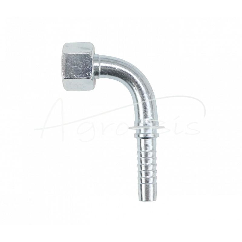 10 vnt - Užlenkiamas antgalis metrinis kampinis vidinis sriegis DKOL 90° DN10 12L M18x1.5 Premium HYDRAL - DKOL90DN10M18x1.5H