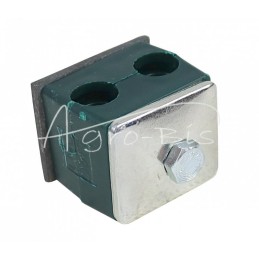 10 vnt - Dvigubas polipropileno laikiklis 12 mm skersmens vamzdžiams ir kabeliams, komplektuojamas su šešiakampiais varžtais - R