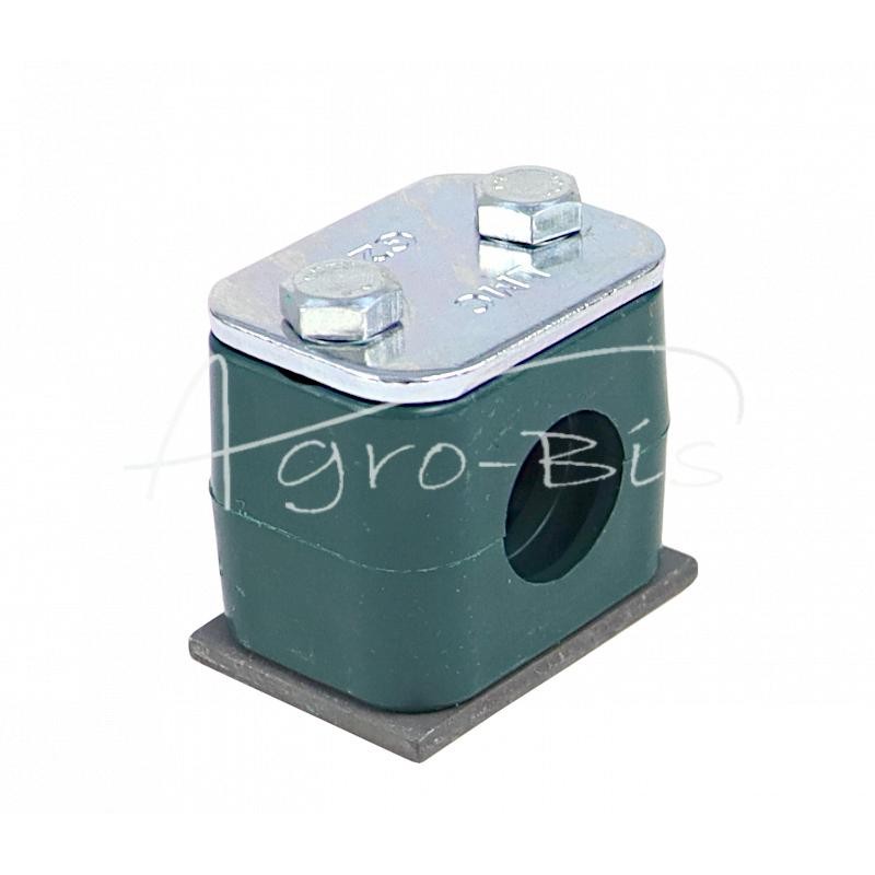 10 vnt - Vienas polipropileno laikiklis vamzdžiams ir kabeliams FI-18mm, komplektuojamas su šešiakampiais varžtais - RAP1X18MM