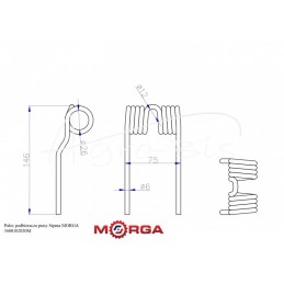10 vnt - „Sipma“ preso surinkimo pirštas, padengtas milteliniu būdu MORGA - 5600102020M
