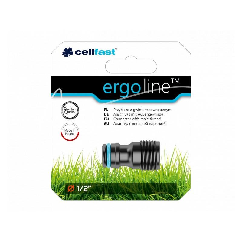 10 vnt - Maišytuvo jungtis, vamzdžiai su išoriniu sriegiu Cellfast ERGO 1/2" - 53-230