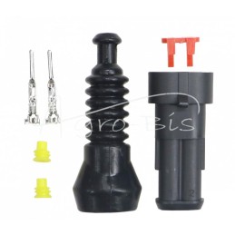 10 vnt - AMP superseal jungtis, 2 dalių - Premium ELMOT hermetiškas lizdas - ZS2GPEL