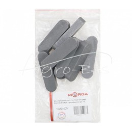 10 vnt - Prizminis raktas 16x10x60 DIN 6885 plienas C45 MORGA - 16x10x60M