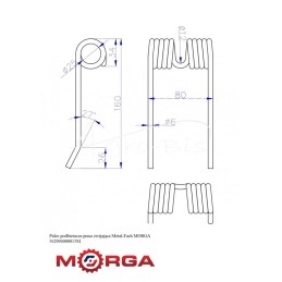10 vnt - „Metal-Fach“ ruloninio preso surinkimo pirštas, dažytas milteliniu būdu MORGA - 562096000015M