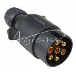 10 vnt - 7 kontaktų plastikinis susuktas elektros kištukas - W7PL