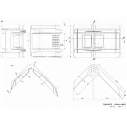 10 vnt - Krovinio tvirtinimo kampas - KP210/160