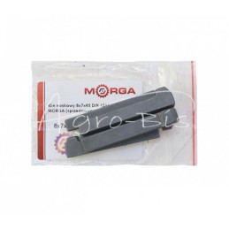 10 vnt - Pleištas antgaliui 8x7x45 DIN 6885, plienas C45, MORGA , - 8x7x45NM