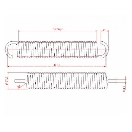 10 vnt - Sėdynės spyruoklė C-385 Poliruota - 87343940