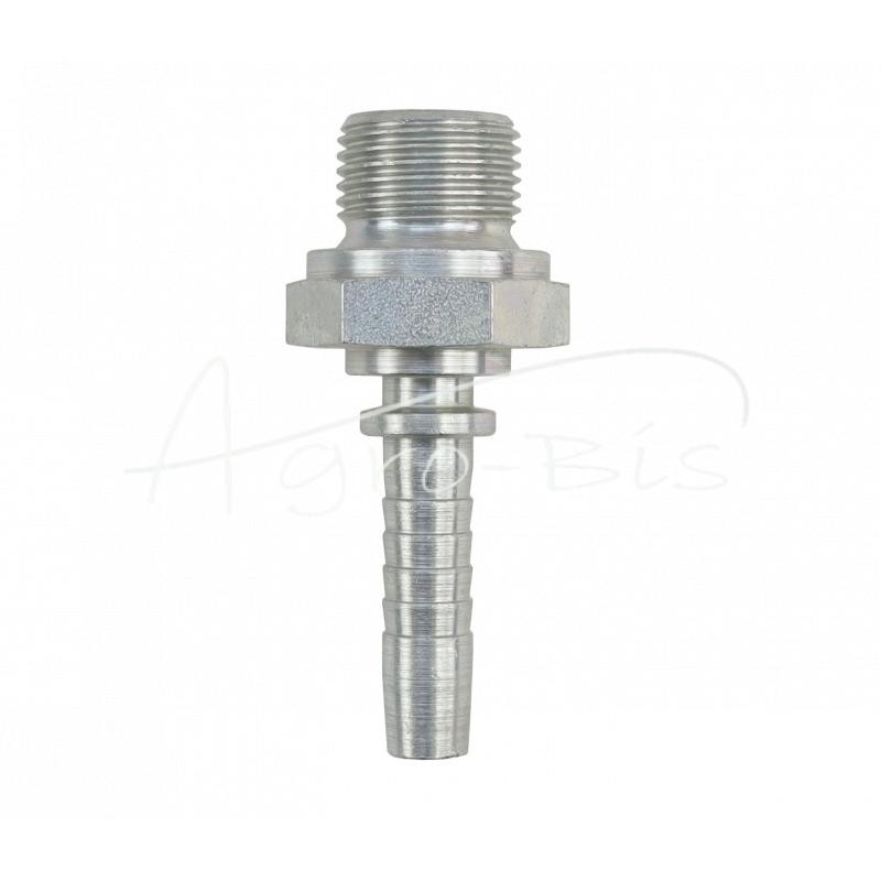 10 vnt - Hidraulinės jungties antgalis AGR DN08 3/8" BSP S17 Premium HYDRAL - AGRDN08G3/8H