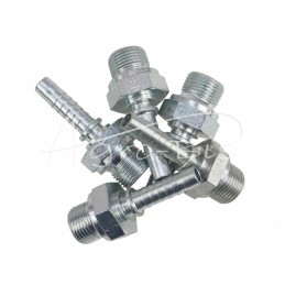 10 vnt - Hidraulinės jungties antgalis AGR DN08 3/8" BSP S17 Premium HYDRAL - AGRDN08G3/8H