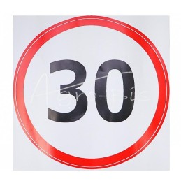 10 vnt - 30 km/h greičio apribojimo lipdukas - NOMORE30