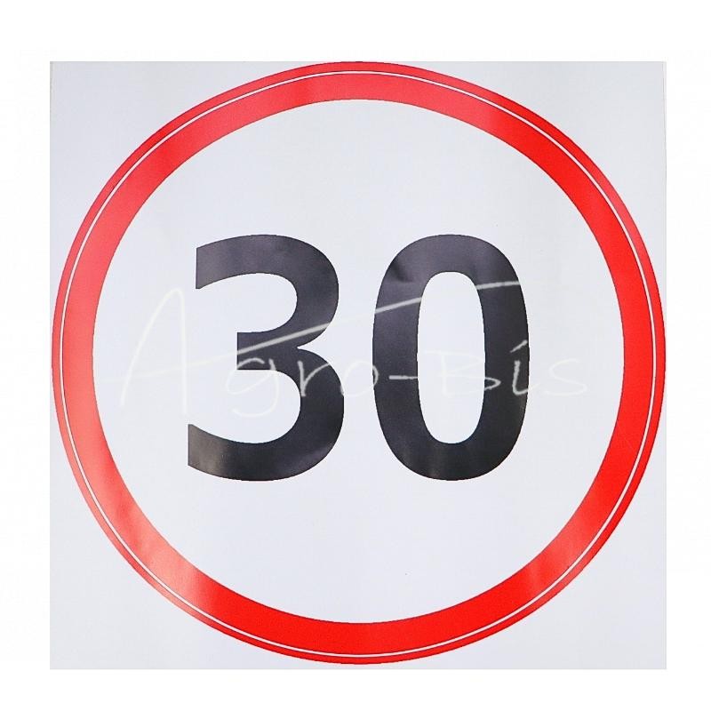 10 vnt - 30 km/h greičio apribojimo lipdukas - NOMORE30