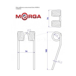 10 vnt - „Krone 9380403“ rinktuvo pirštas, dažytas milteliniu būdu MORGA - 9380403M